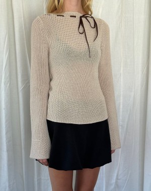 Dámské Jumpers Motel Rocks Valorie Knit Béžový | AHR373WS