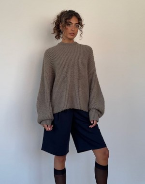 Dámské Jumpers Motel Rocks Viola Oversized Pletené Světle Zelene | XAG4994XE