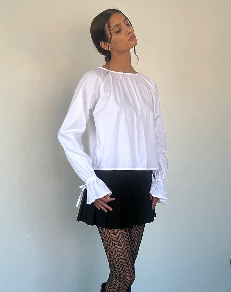 Dámské Halenka Motel Rocks Bulila Tie Sleeve Bílé | UNA8038ZP