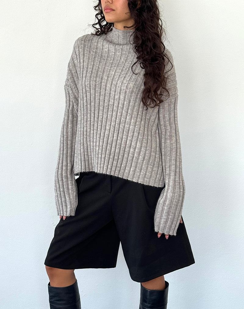 Dámské Jumpers Motel Rocks Judah Oversized Tlustý Rib Knit Světle Šedé | ULA8580UJ